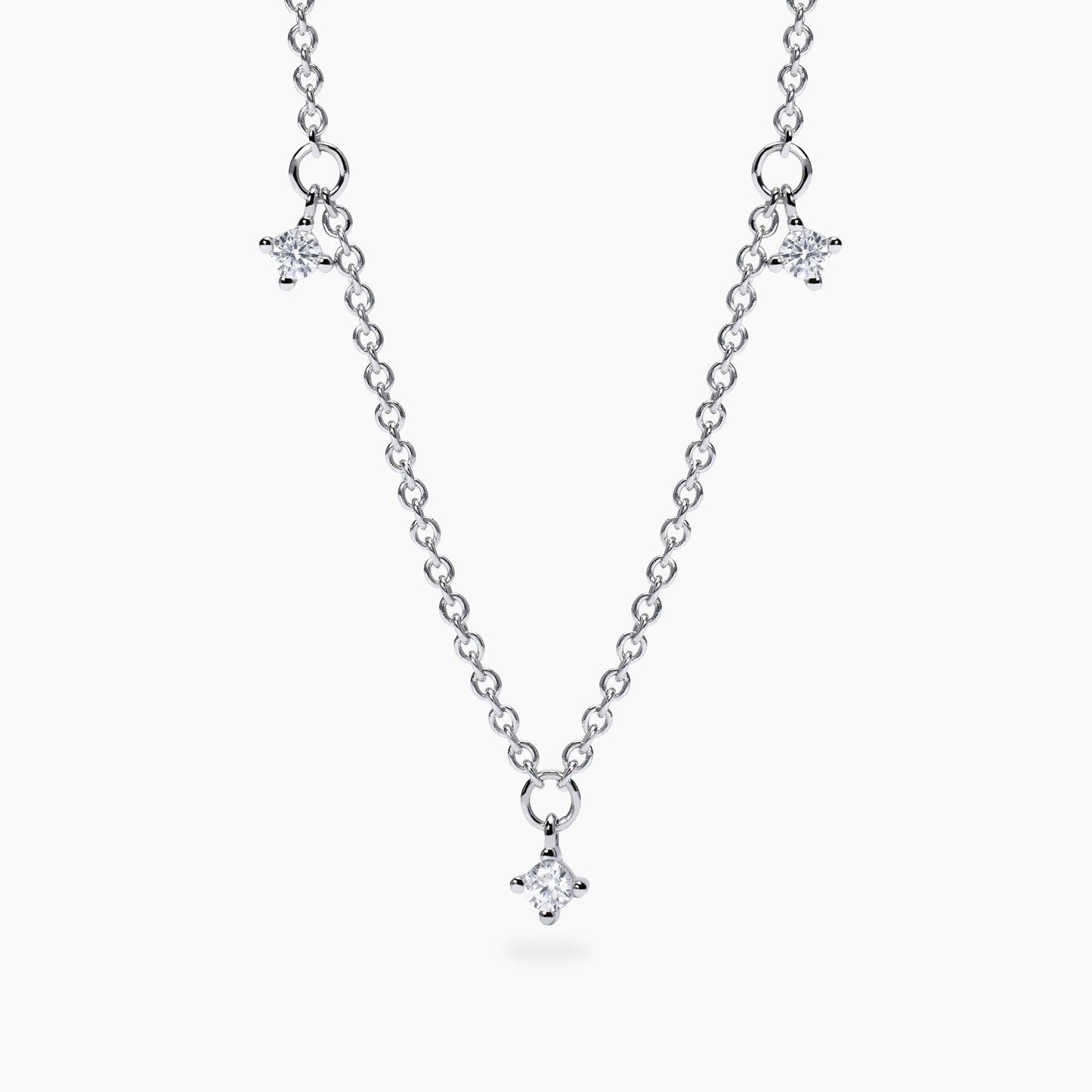 MABINA MY DIAMOND -Girocollo con punti luce in diamanti lab-grown