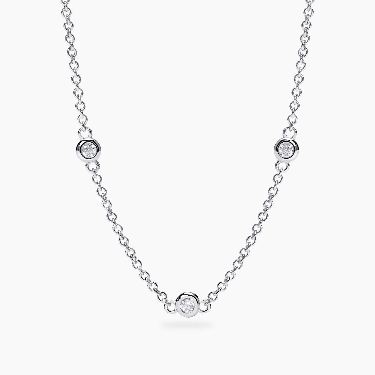 MABINA MY DIAMOND -Codice: 553815  Collana con punti luce in diamanti lab-grown 0,014 carati