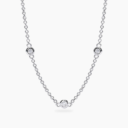 MABINA MY DIAMOND -Codice: 553815 Collana con punti luce in diamanti lab-grown 0,014 carati