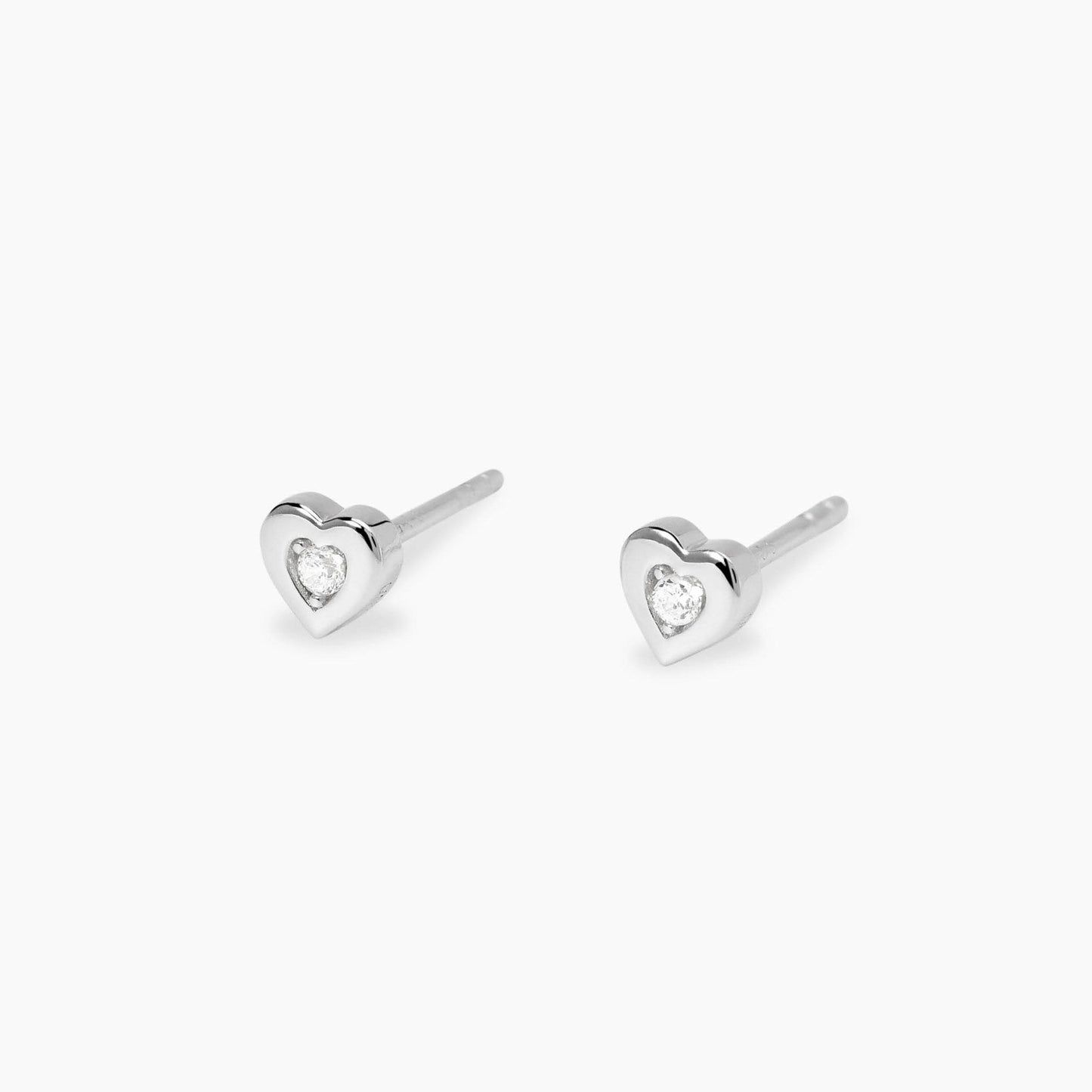 MABINA MY DIAMOND -Orecchini a cuore con diamanti lab-grown