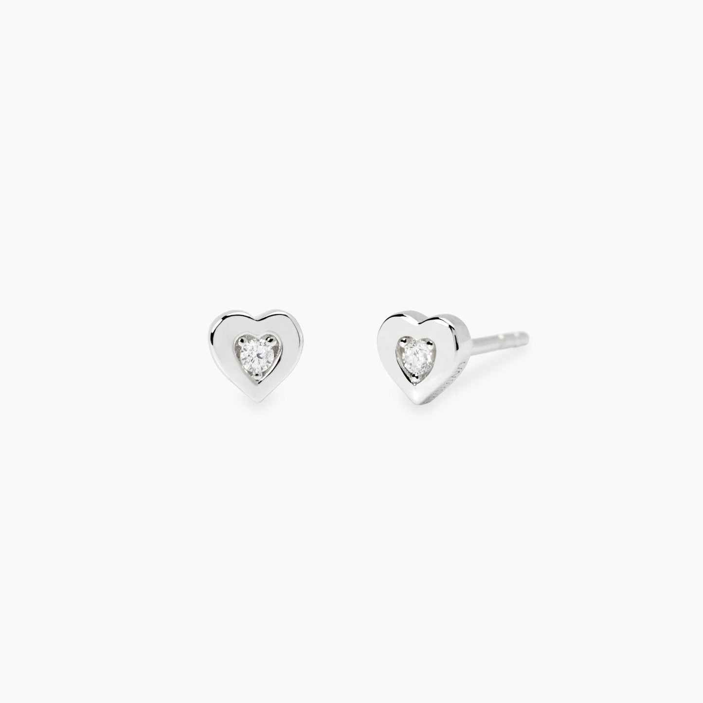 MABINA MY DIAMOND -Orecchini a cuore con diamanti lab-grown