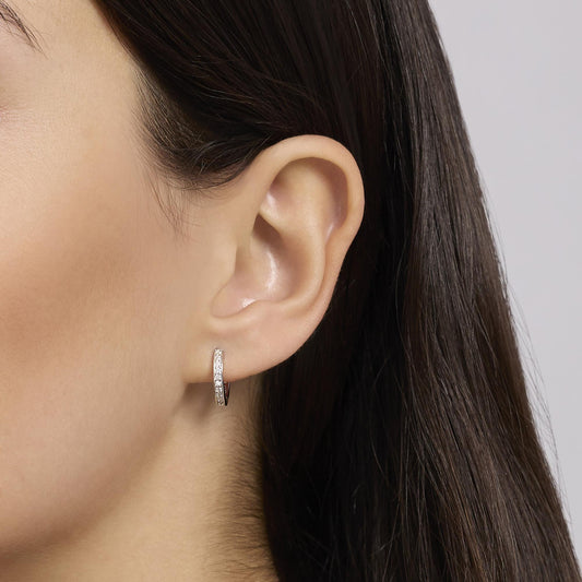 MABINA MY DIAMOND - Orecchini a cerchio con diamanti lab-grown 0,20 carati