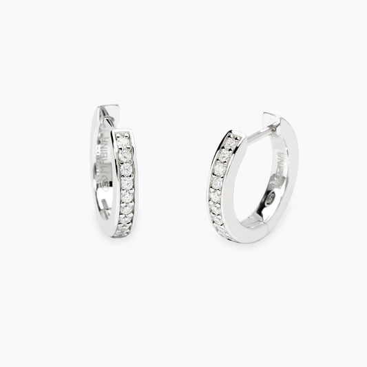 MABINA MY DIAMOND - Orecchini a cerchio con diamanti lab-grown 0,20 carati