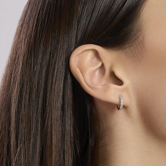 MABINA MY DIAMOND - Orecchini a cerchio con diamanti lab-grown 0,027 carati