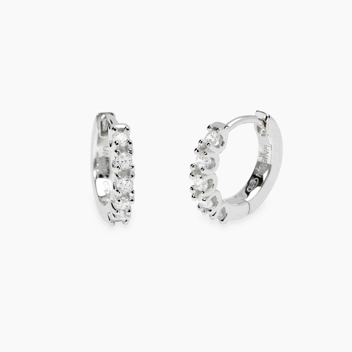MABINA MY DIAMOND - Orecchini a cerchio con diamanti lab-grown 0,027 carati
