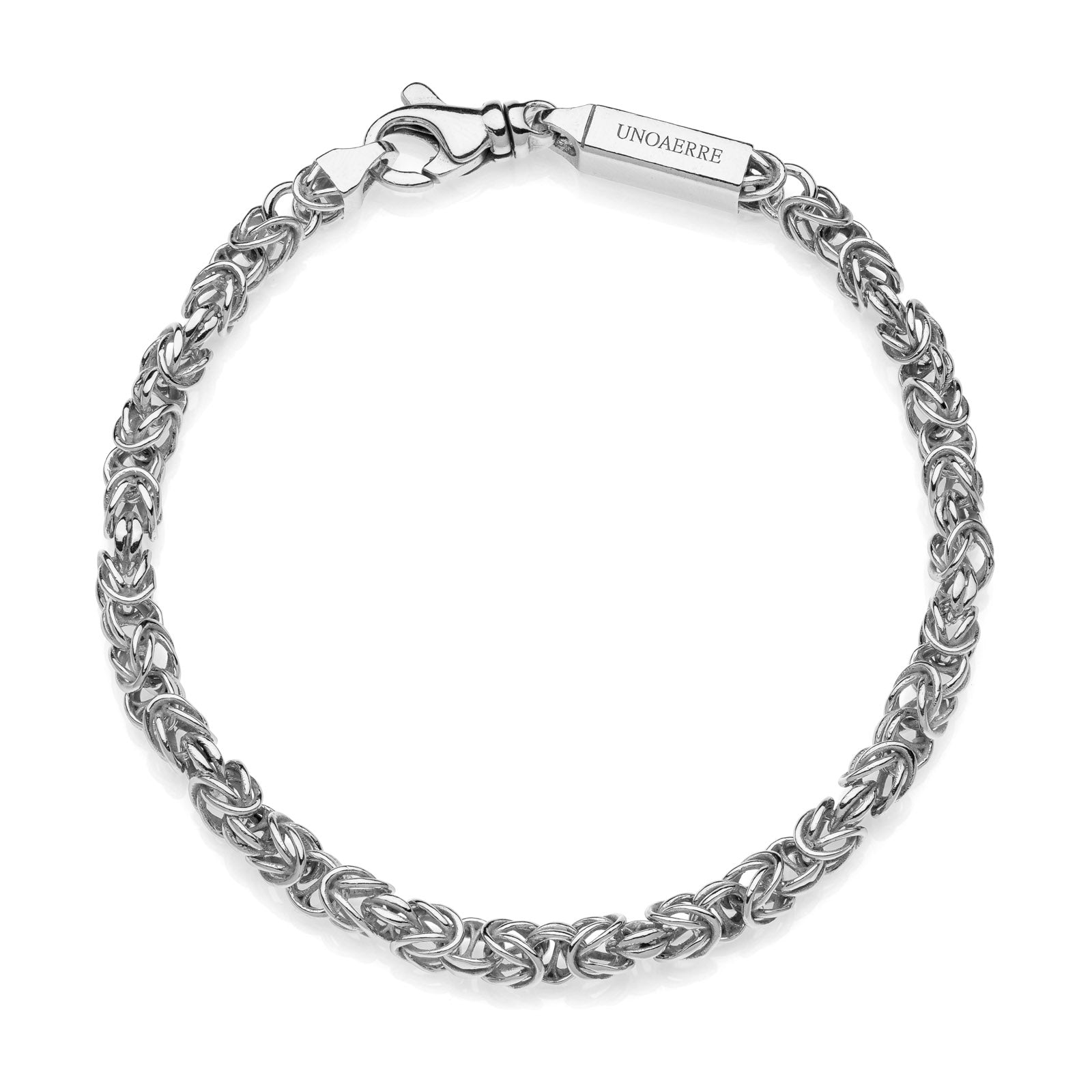 Mini bracciale a catena bizantino in argento Braccialetto - Italia Mini bracciale a catena bizantino in argento Braccialetto - Italia
