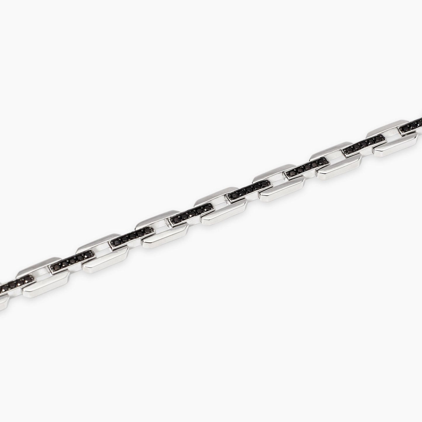 MABINA UOMO -Bracciale uomo con elementi imperniati e zirconi