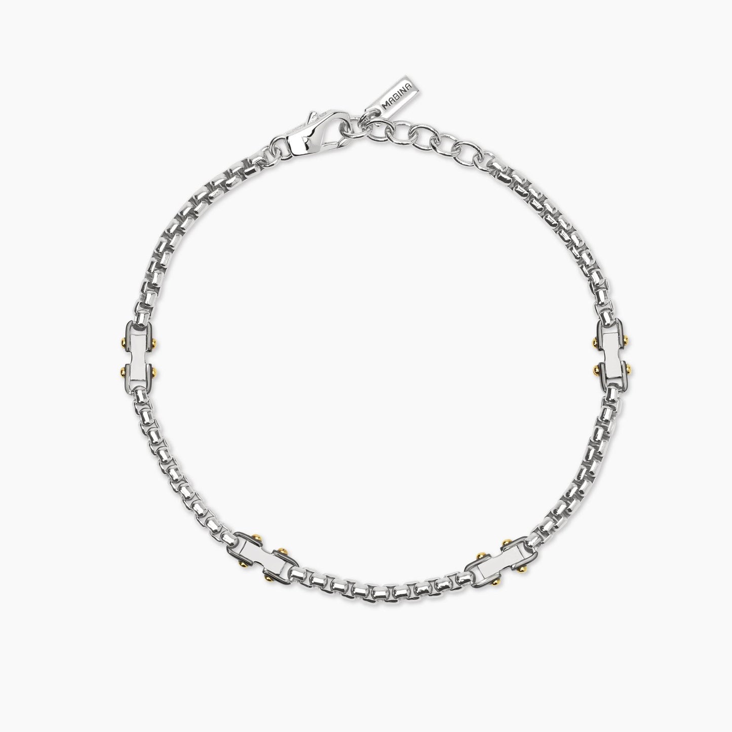 MABINA UOMO -Bracciale con catena veneta e elementi con viti
