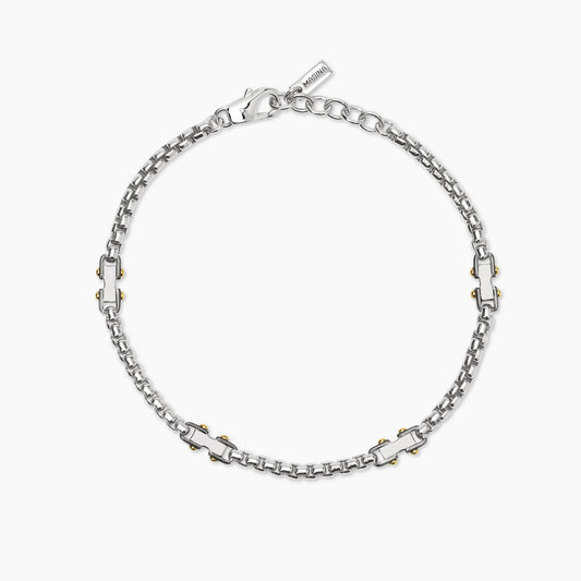 MABINA UOMO -Bracciale con catena veneta e elementi con viti
