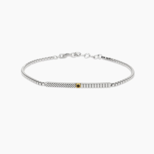 MABINA UOMO -Bracciale con catena veneta e piastra