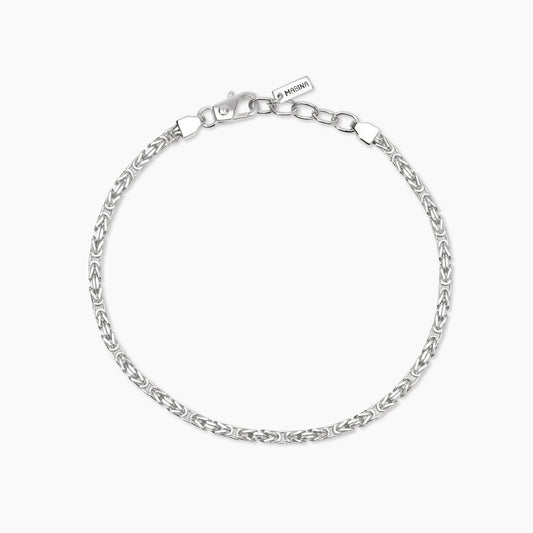 MABINA - Bracciale in argento con catena bizantina