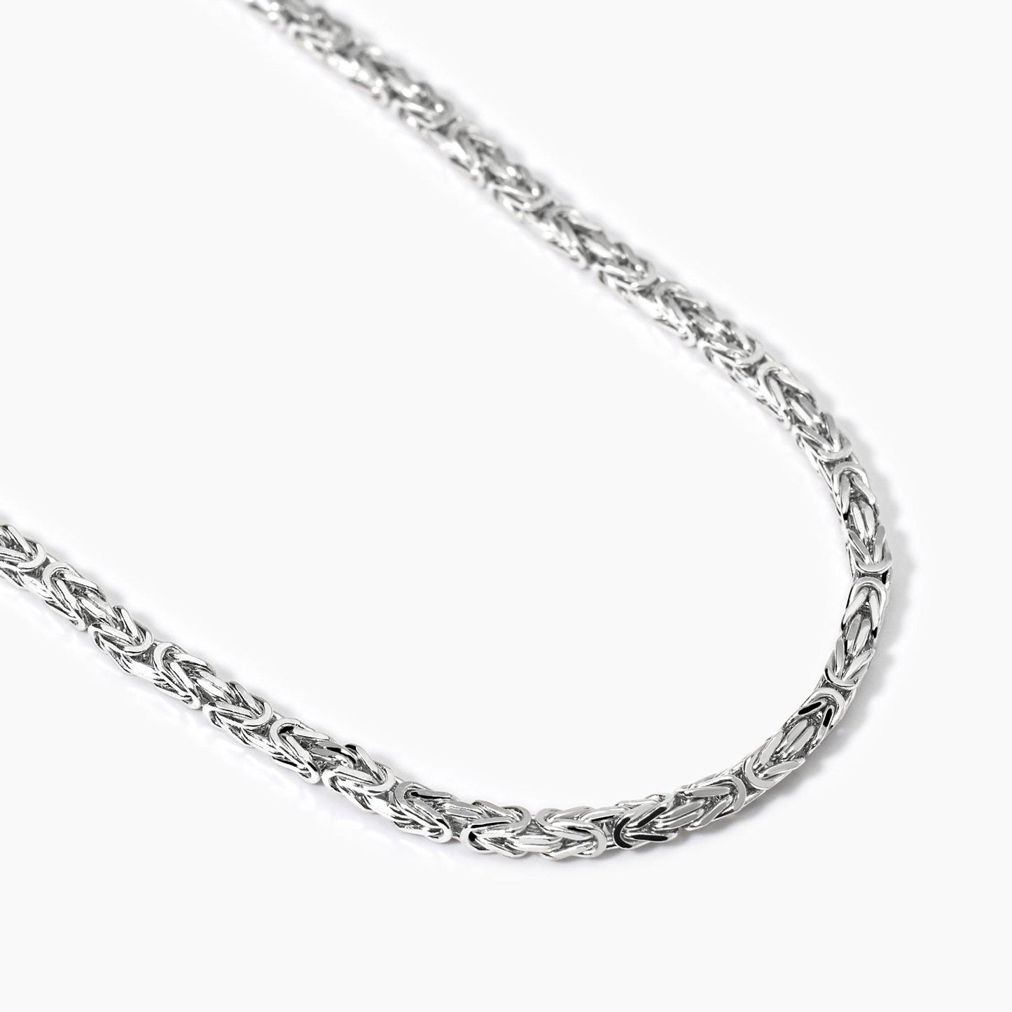 MABINA -Collana in argento con catena bizantina