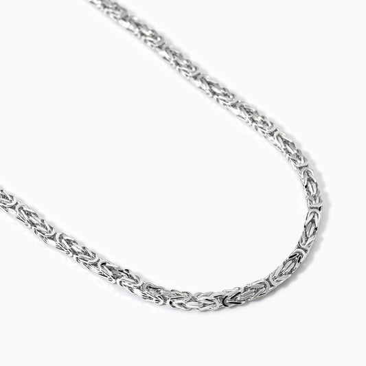 MABINA -Collana in argento con catena bizantina