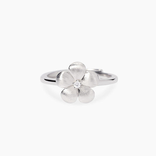 MABINA - Anello con fiore in argento