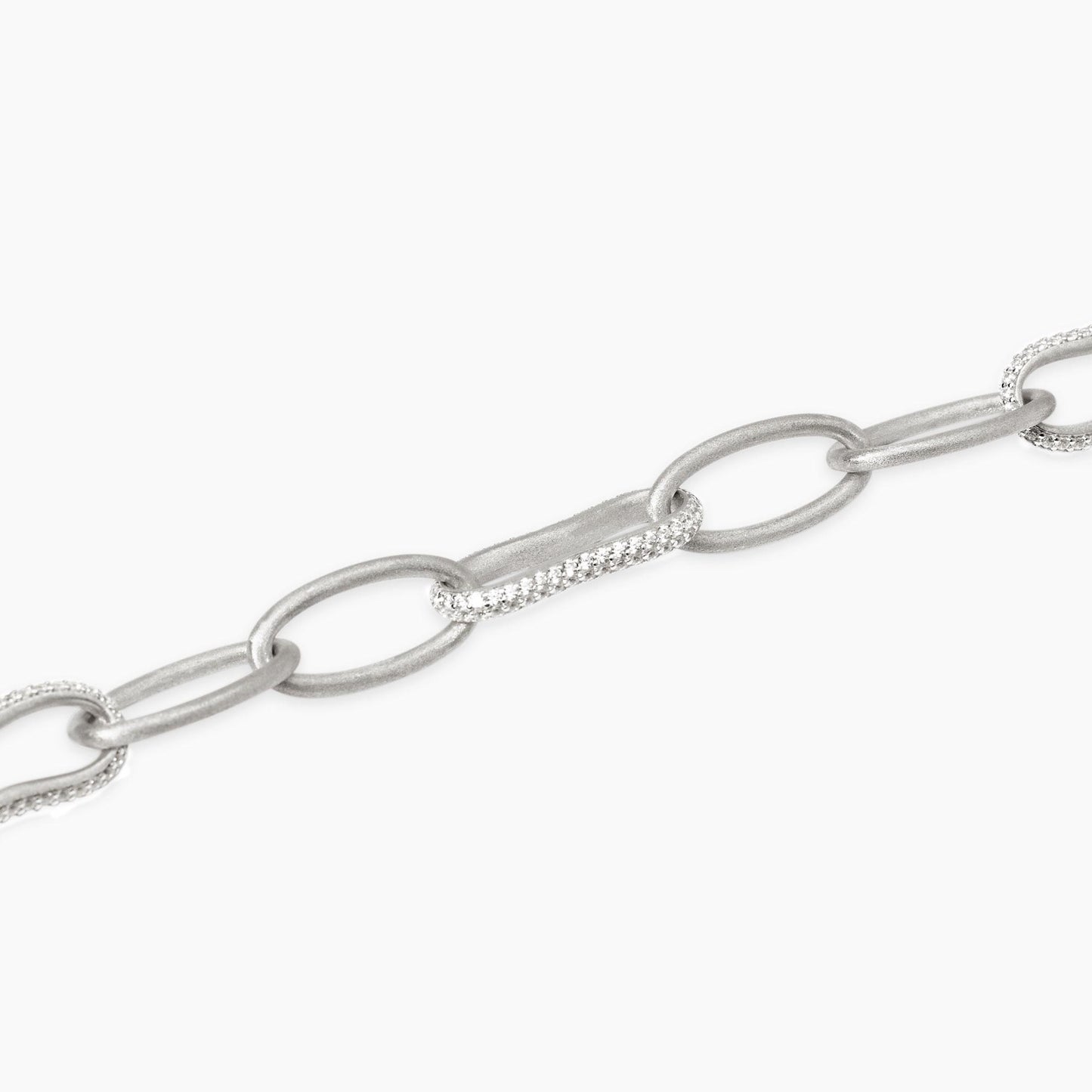 MABINA - Bracciale in argento bulinato e zirconi