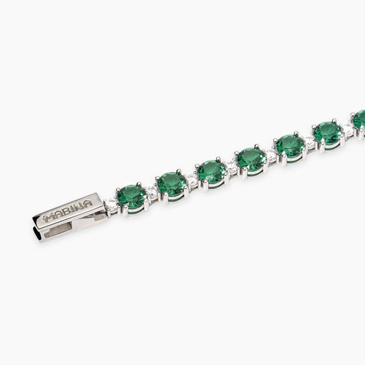 MABINA -Bracciale con smeraldi sintetici