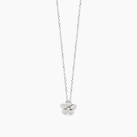 MABINA - Girocollo con fiore in argento