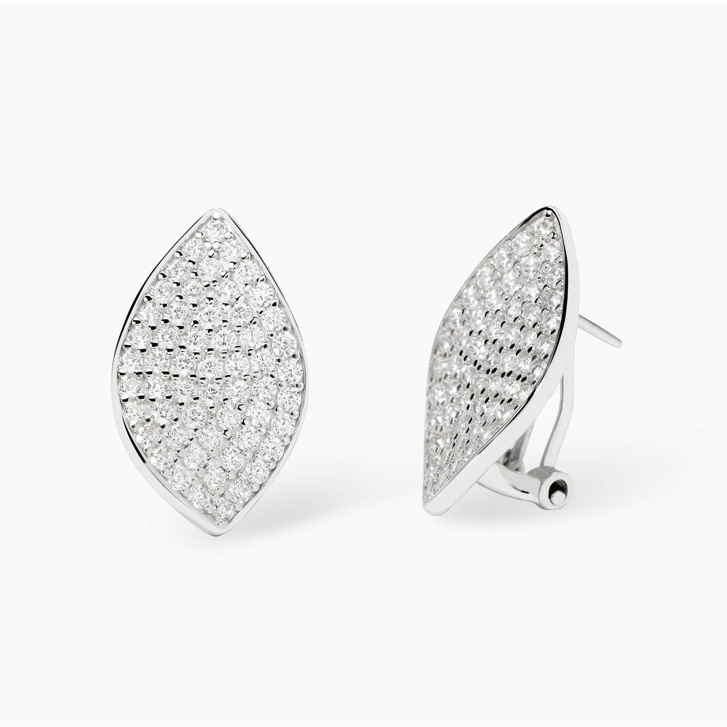 MABINA - Orecchini a lobo in pavè di zirconi