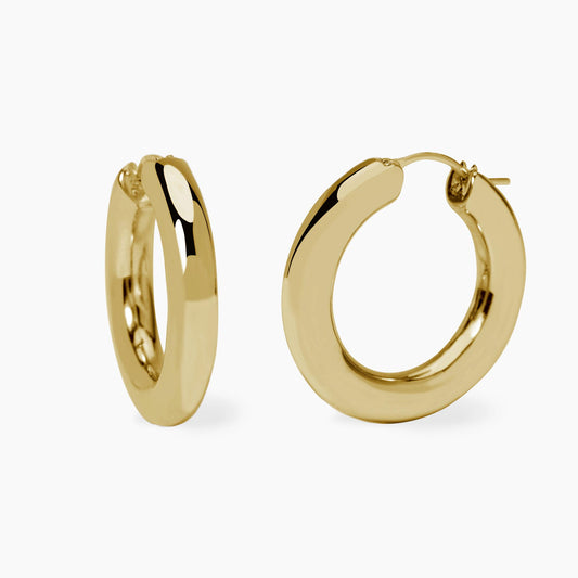 MABINA - Orecchini chunky in argento dorato