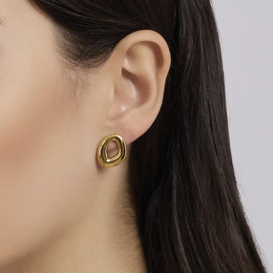 MABINA - Orecchini in argento dorato