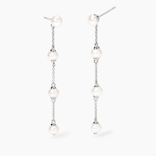 MABINA - Orecchini pendenti con perle coltivate