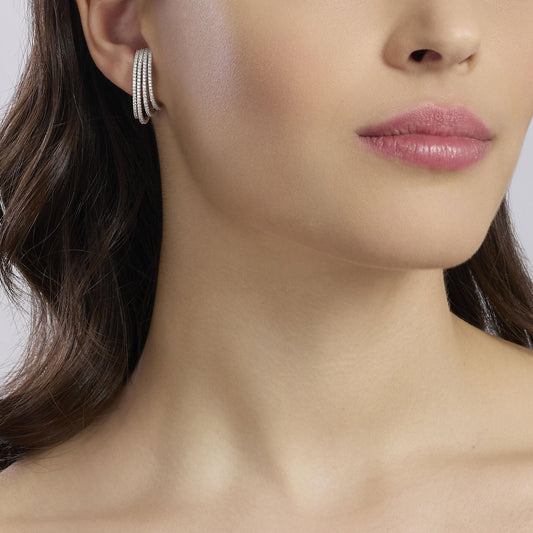 MABINA - Orecchini in argento e zirconi