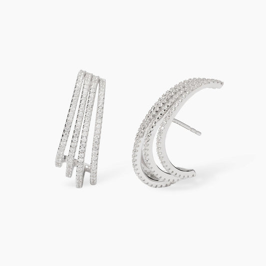 MABINA - Orecchini in argento e zirconi