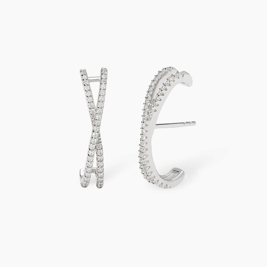 MABINA - Orecchini in argento e zirconiTRA LE TUE BRACCIA