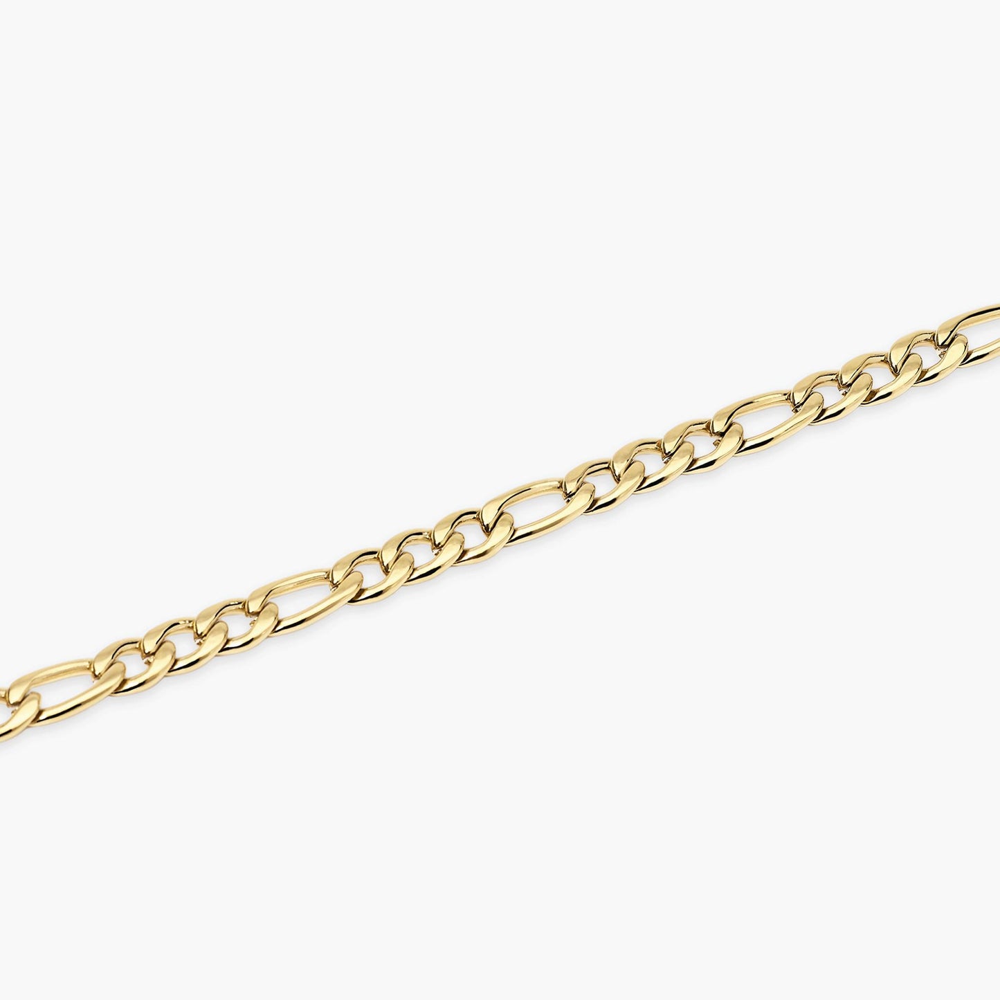 KIDULT -Bracciale uomo in acciaio dorato con catena figaro