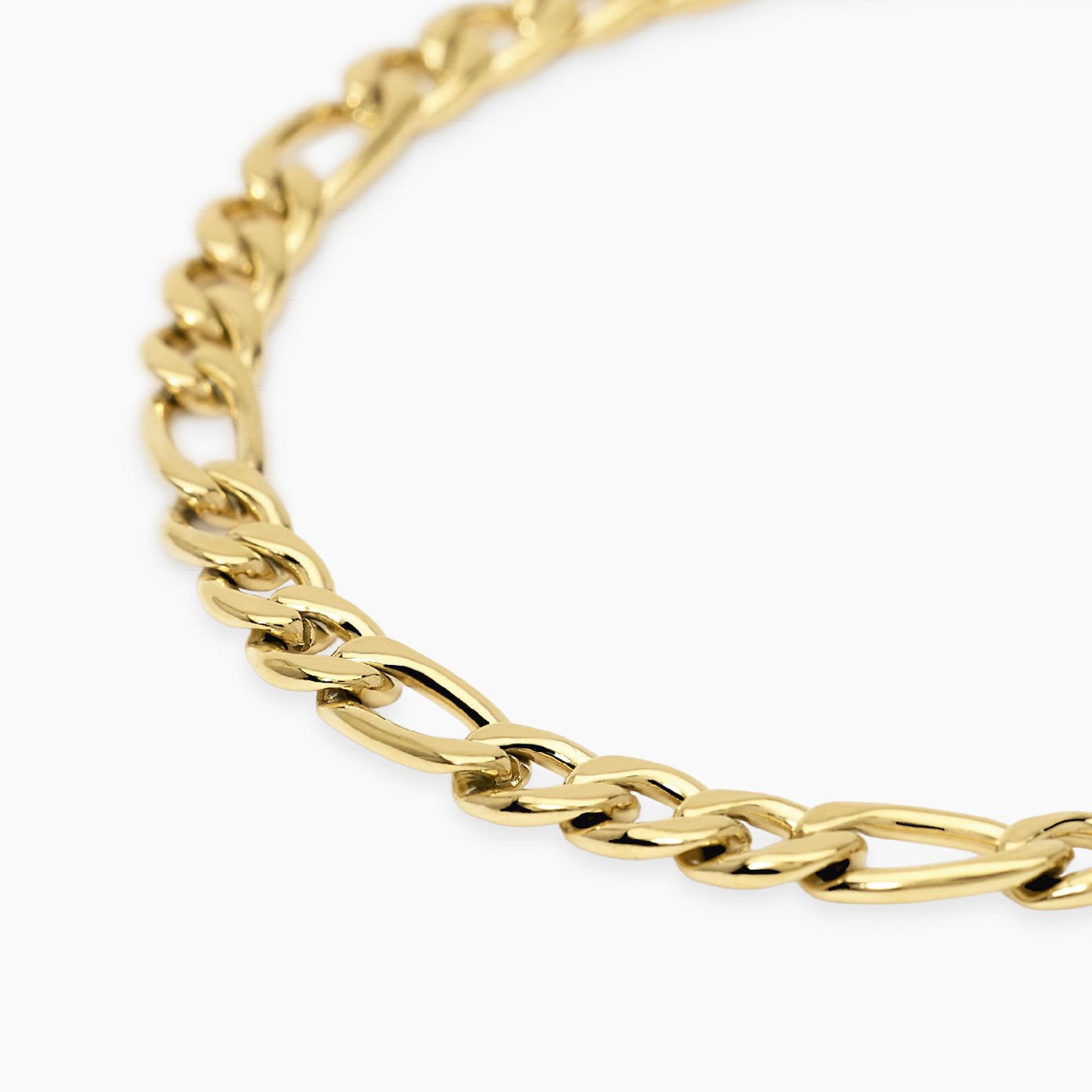 KIDULT -Bracciale uomo in acciaio dorato con catena figaro