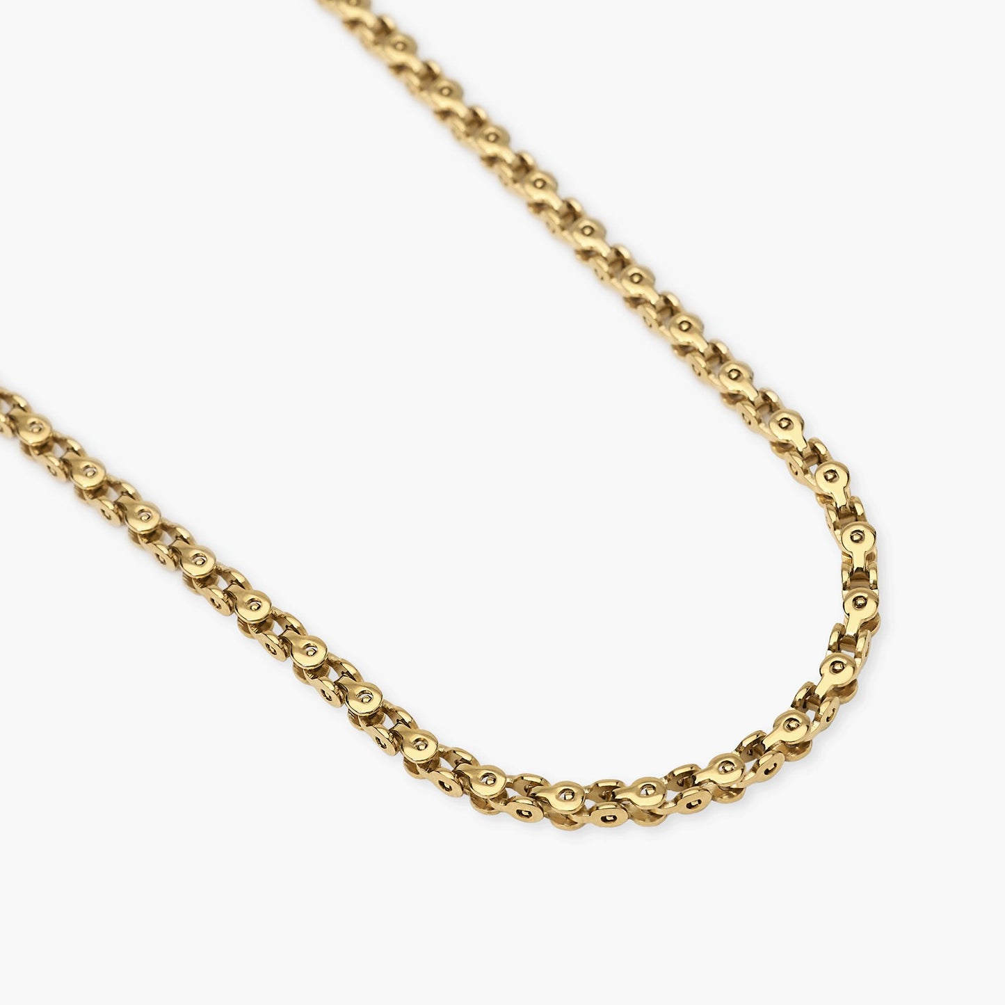 KIDULT -Collana uomo in acciaio dorato con catena fancy