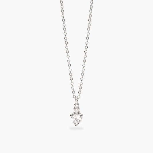 MABINA - Girocollo con pendente con zirconi taglio cuore