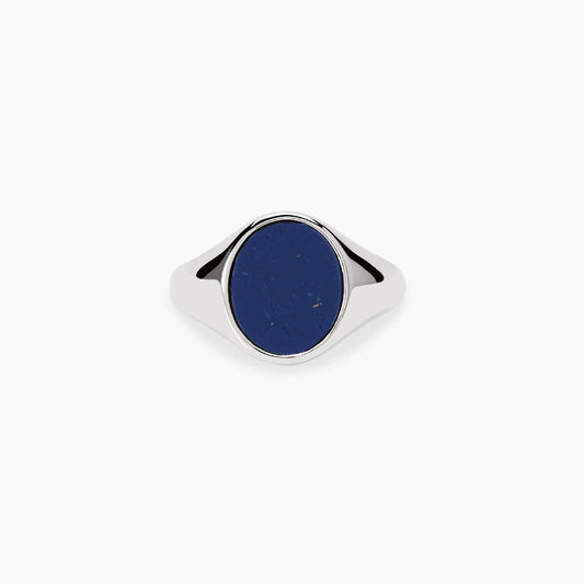 MABINA UOMO -Anello ovale in argento e lapis KINGSTONE