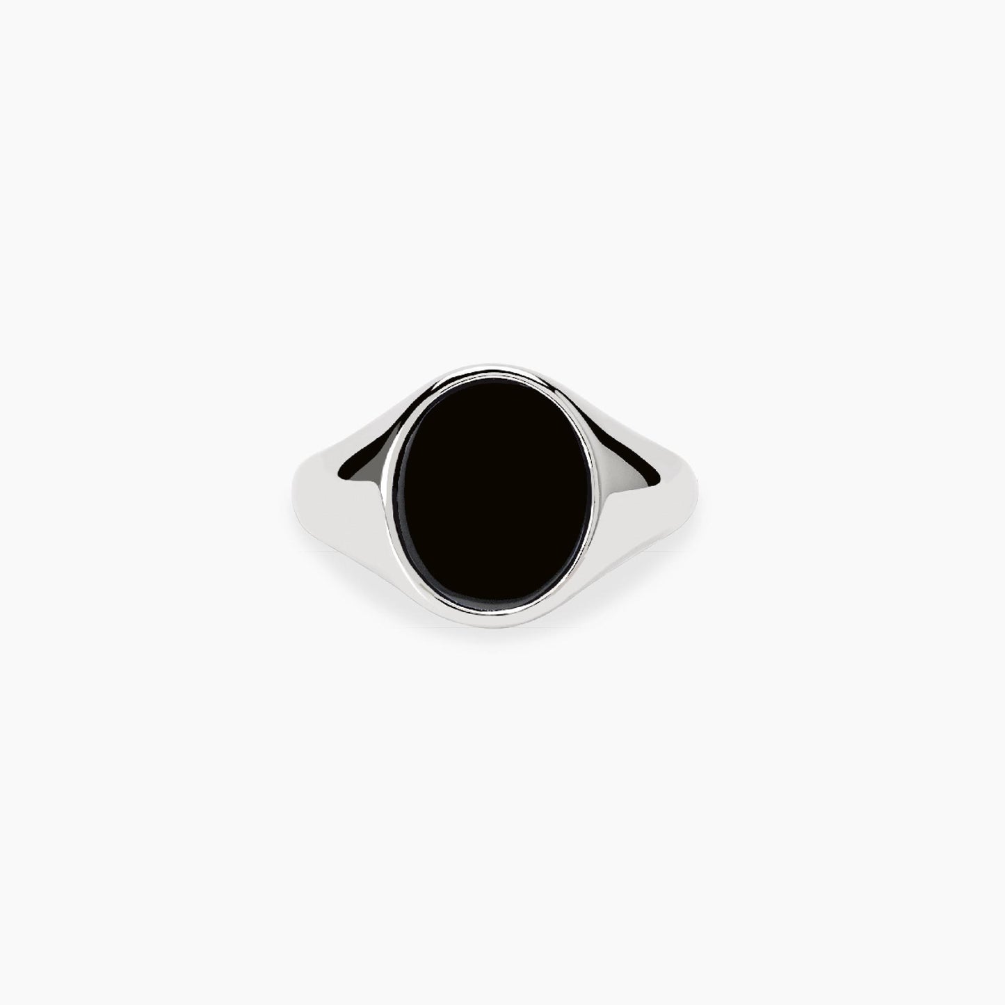 MABINA UOMO - Anello ovale in argento e onice KINGSTONE