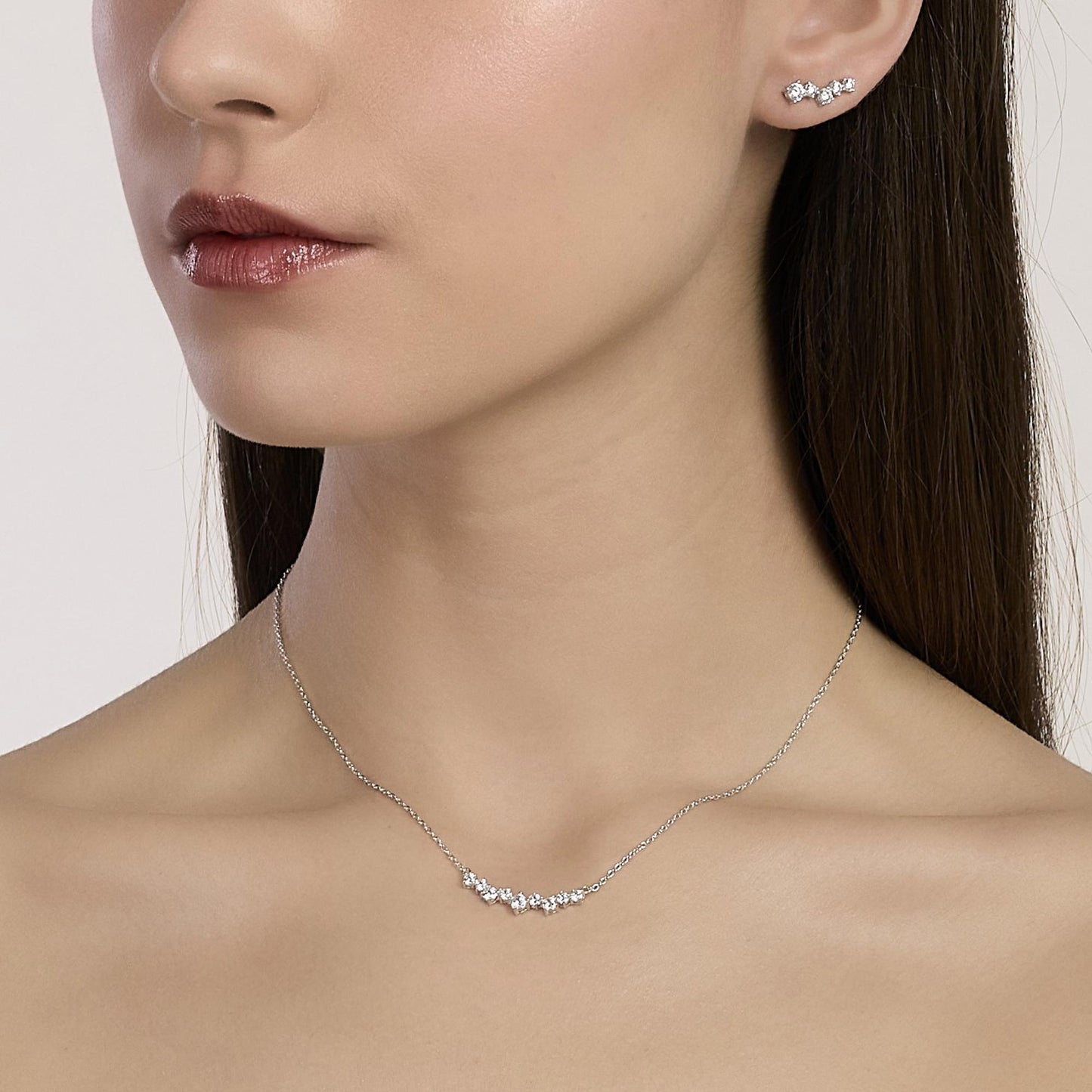 MABINA - Girocollo in argento con elemento in zirconi