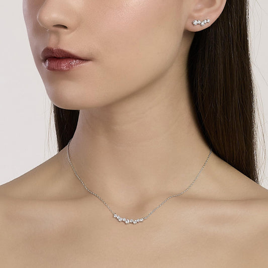 MABINA - Girocollo in argento con elemento in zirconi