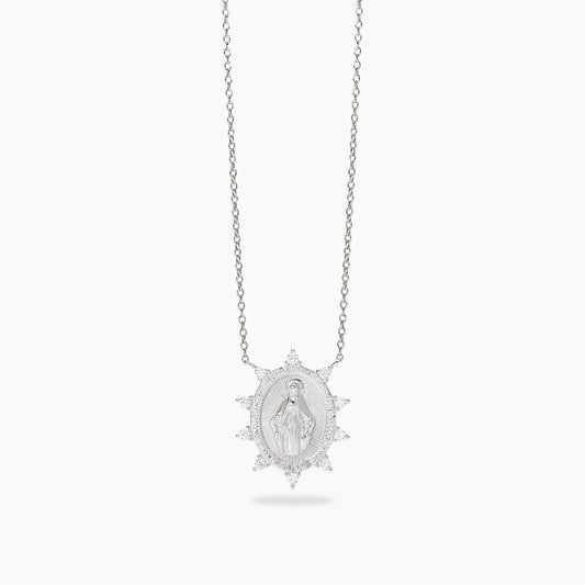MABINA - Girocollo in argento con ciondolo Madonnina