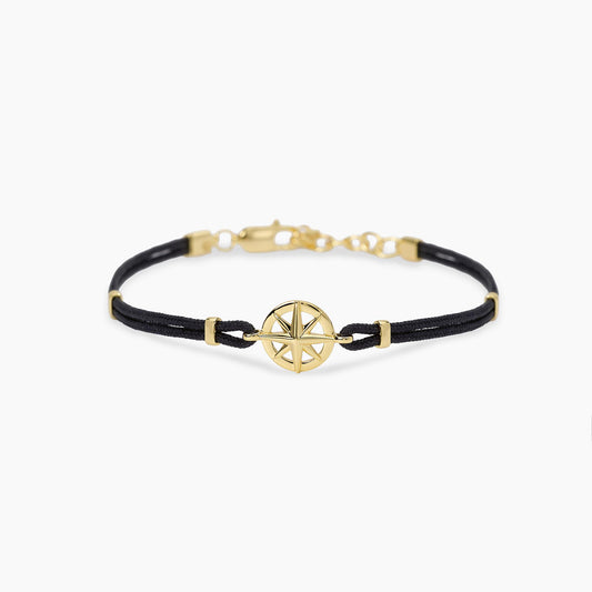 MABINA - Bracciale in nylon con rosa dei venti da uomo