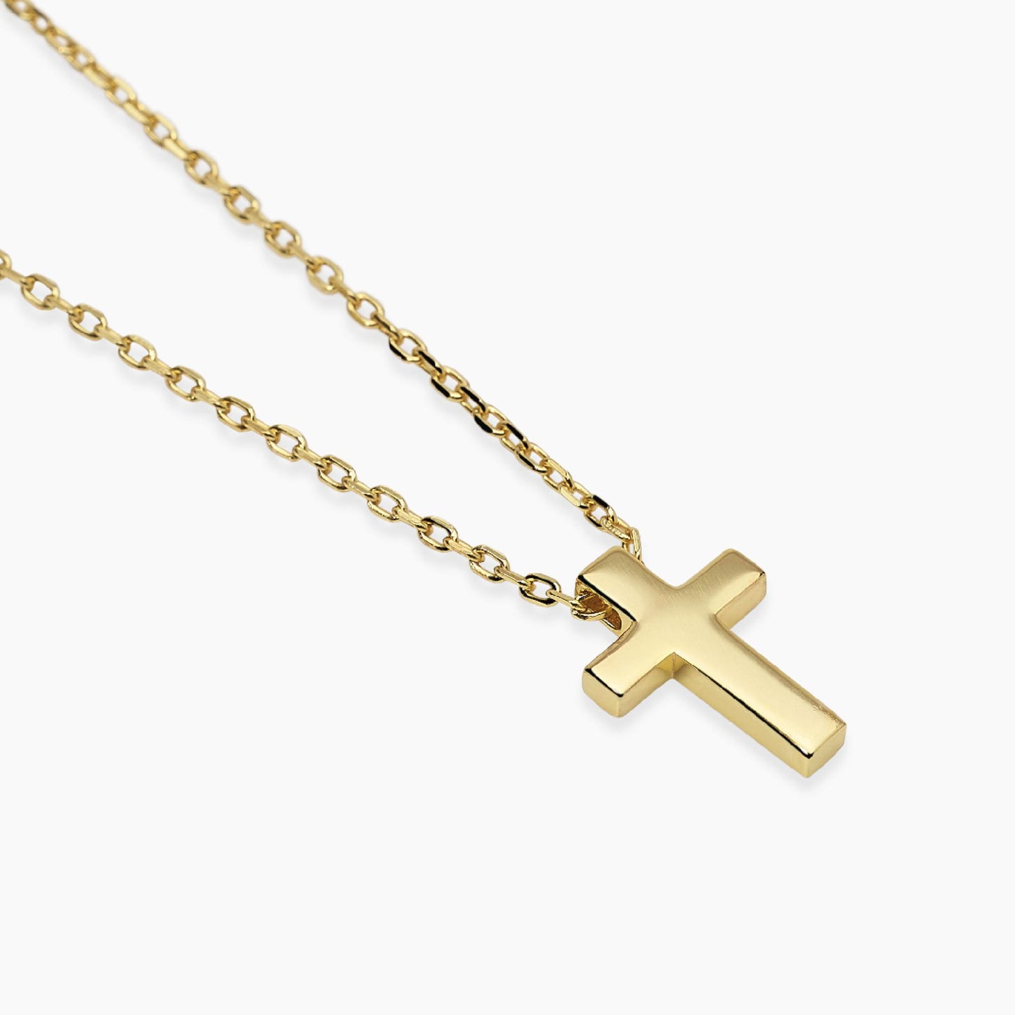MABINA UOMO - Collana da uomo in argento dorato con croce