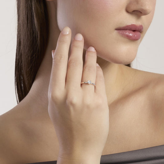 MABINA MY DIAMOND - Anello solitario con diamante lab-grown 0,25 carati