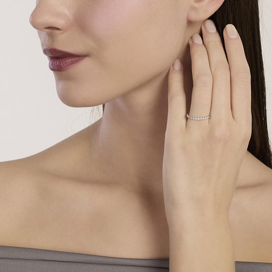 MABINA MY DIAMOND - Anello mezza veretta con diamanti lab-grown 0,27 carati