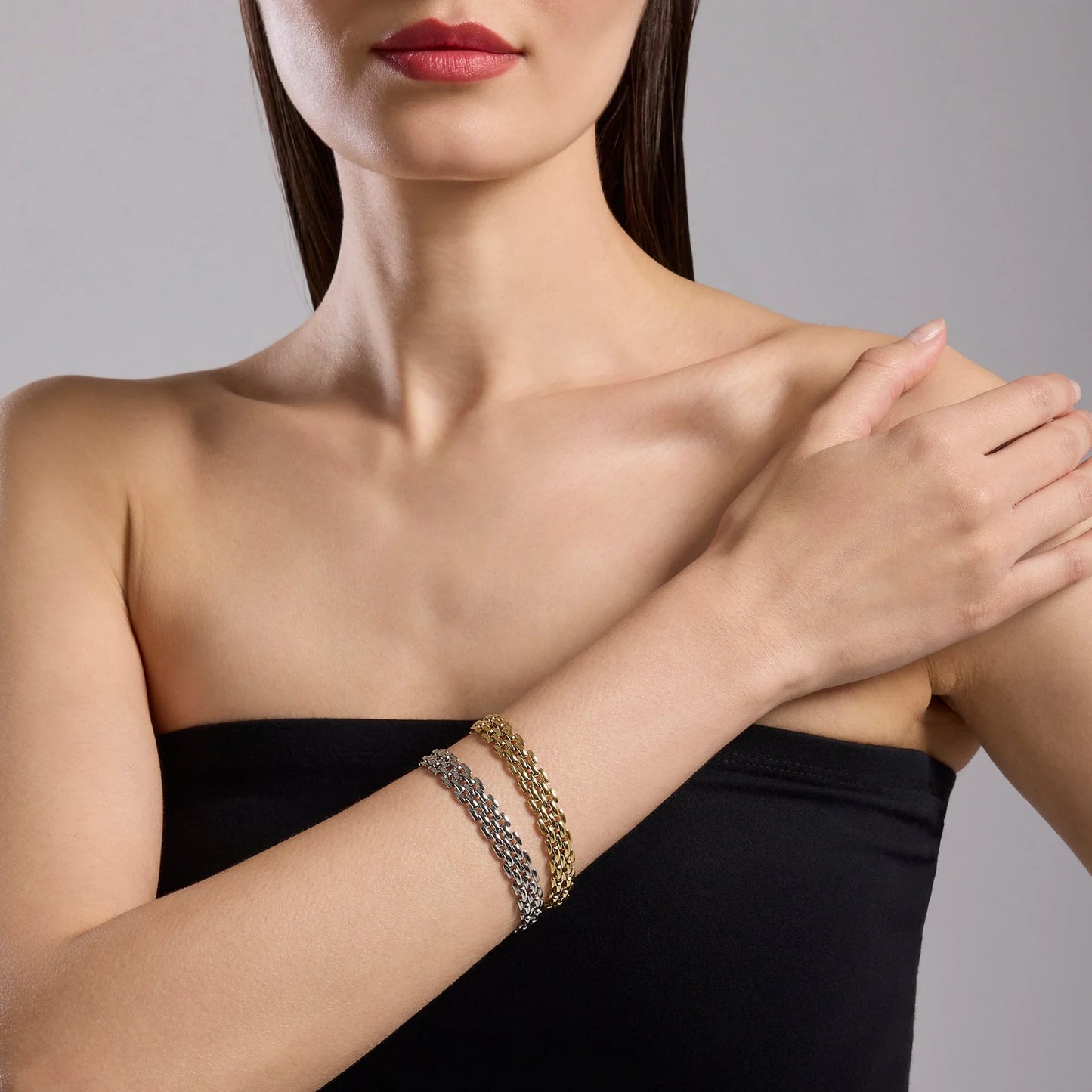 KIDULT - Bracciale in acciaio con catena panther