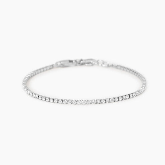 KIDULT - Bracciale tennis con cristalli bianchi