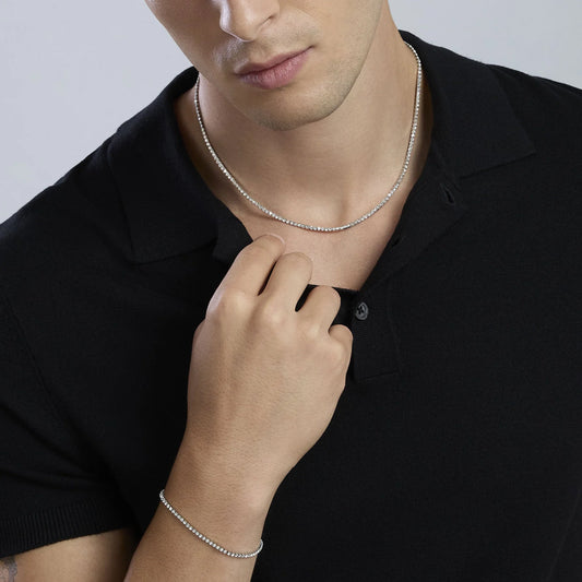 KIDULT - Bracciale tennis con cristalli bianchi