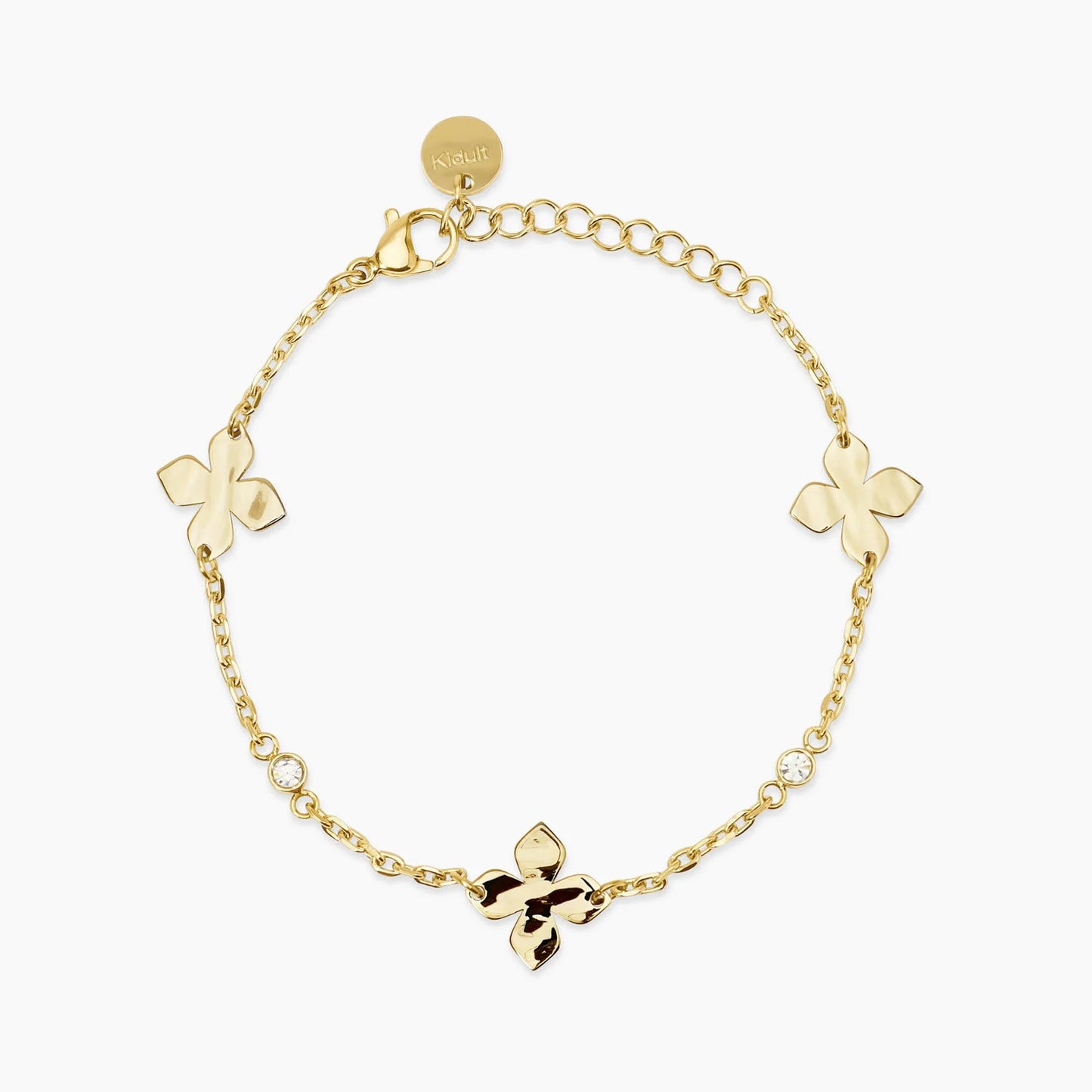 KIDULT - Bracciale dorato con fiori