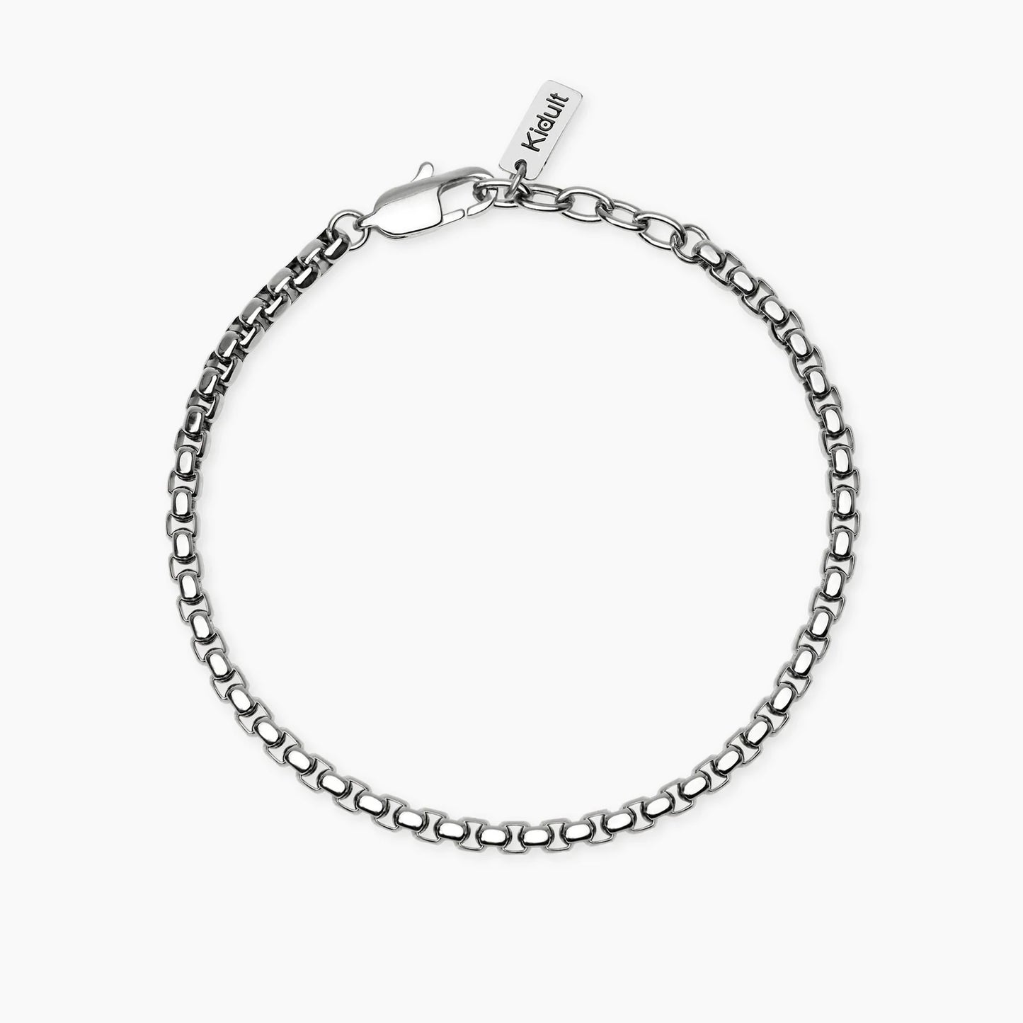 KIDULT - Bracciale uomo con catena veneta in acciaio