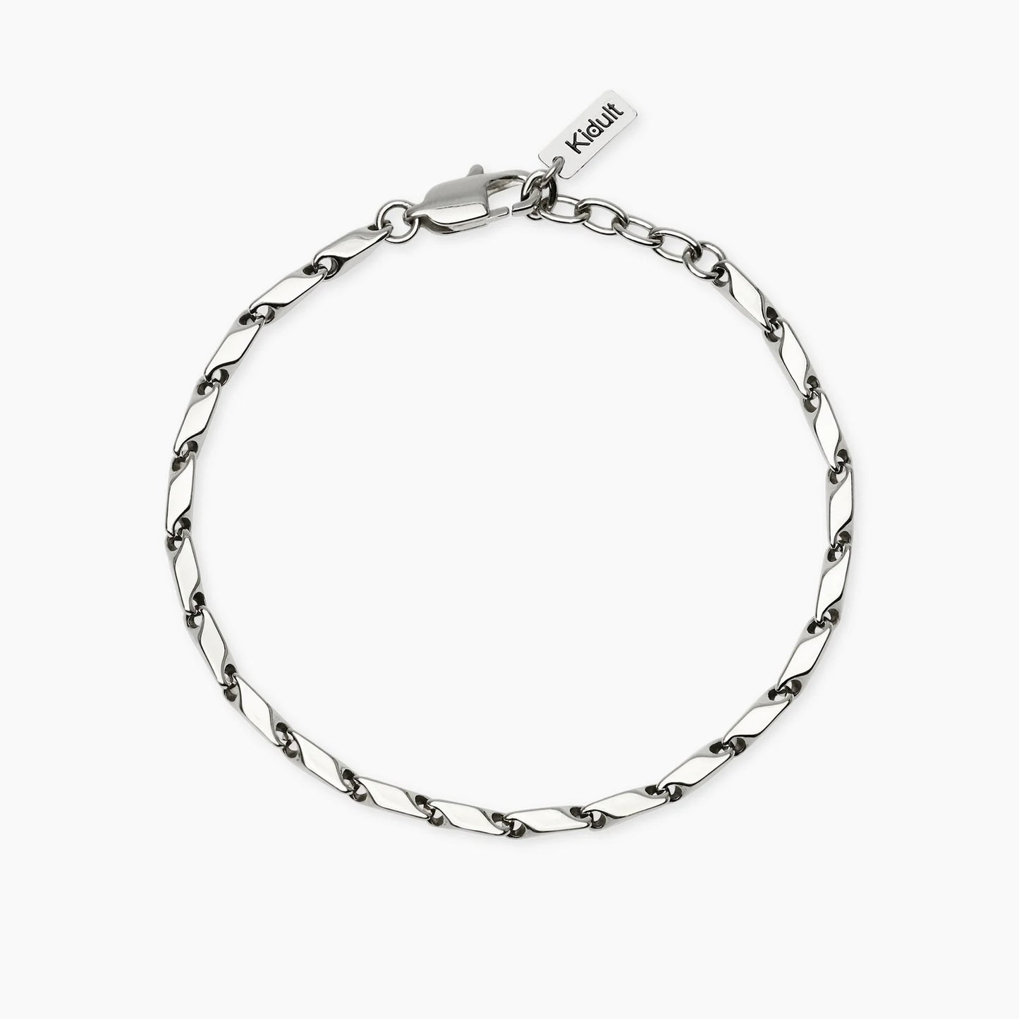 KIDULT - Bracciale uomo in acciaio con catena fancy