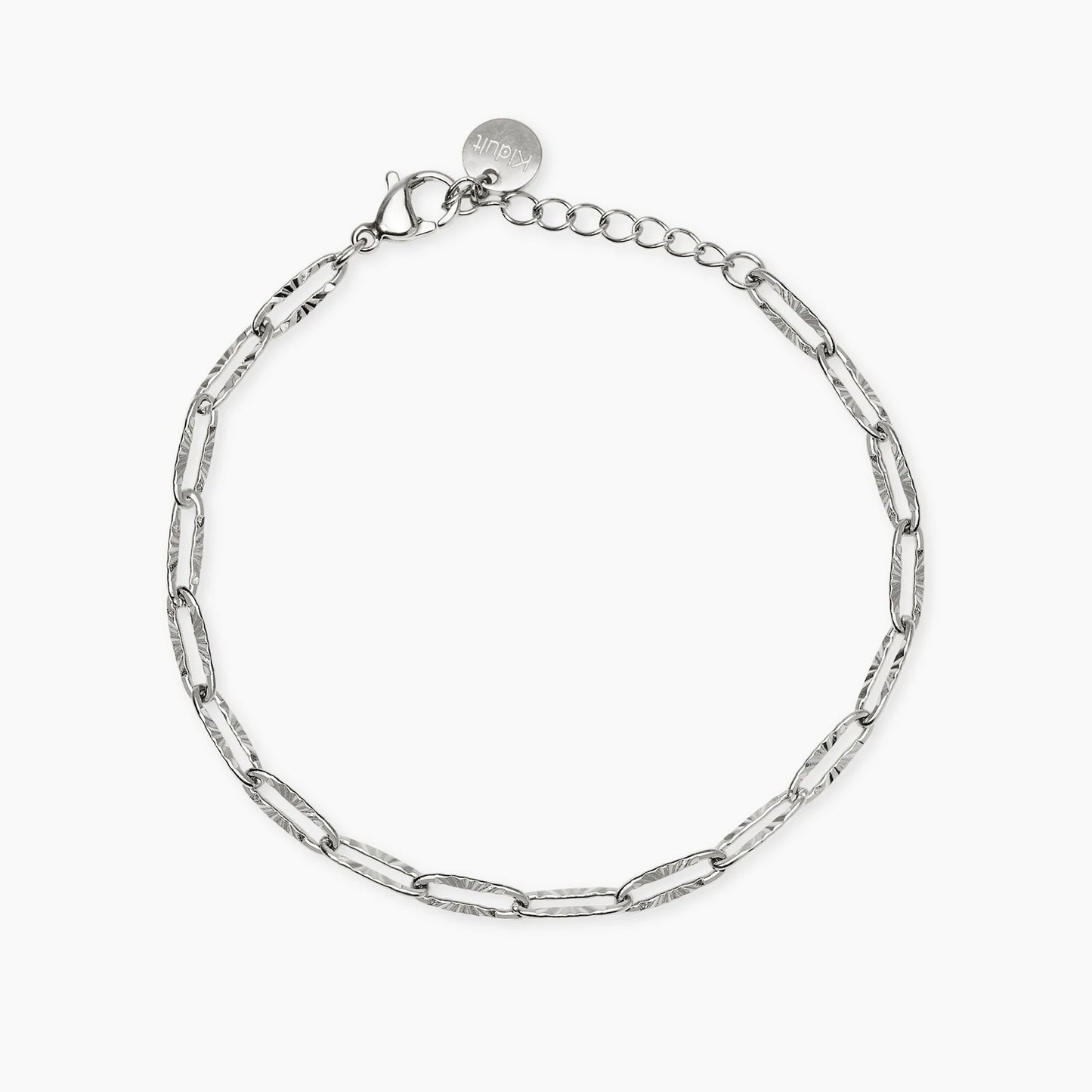 KIDULT - Bracciale in acciaio con elementi martellati