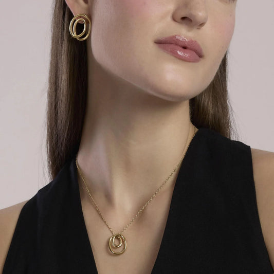 KIDULT - Collana girocollo donna con spirale in acciaio dorato