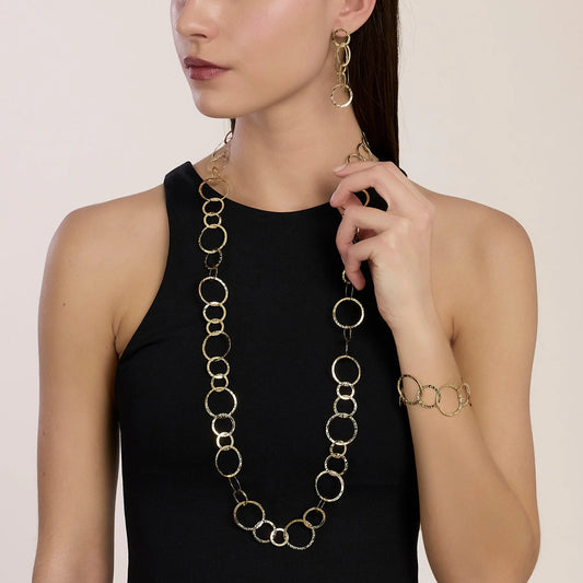 KIDULT - Collana con maglie dorate rotonde